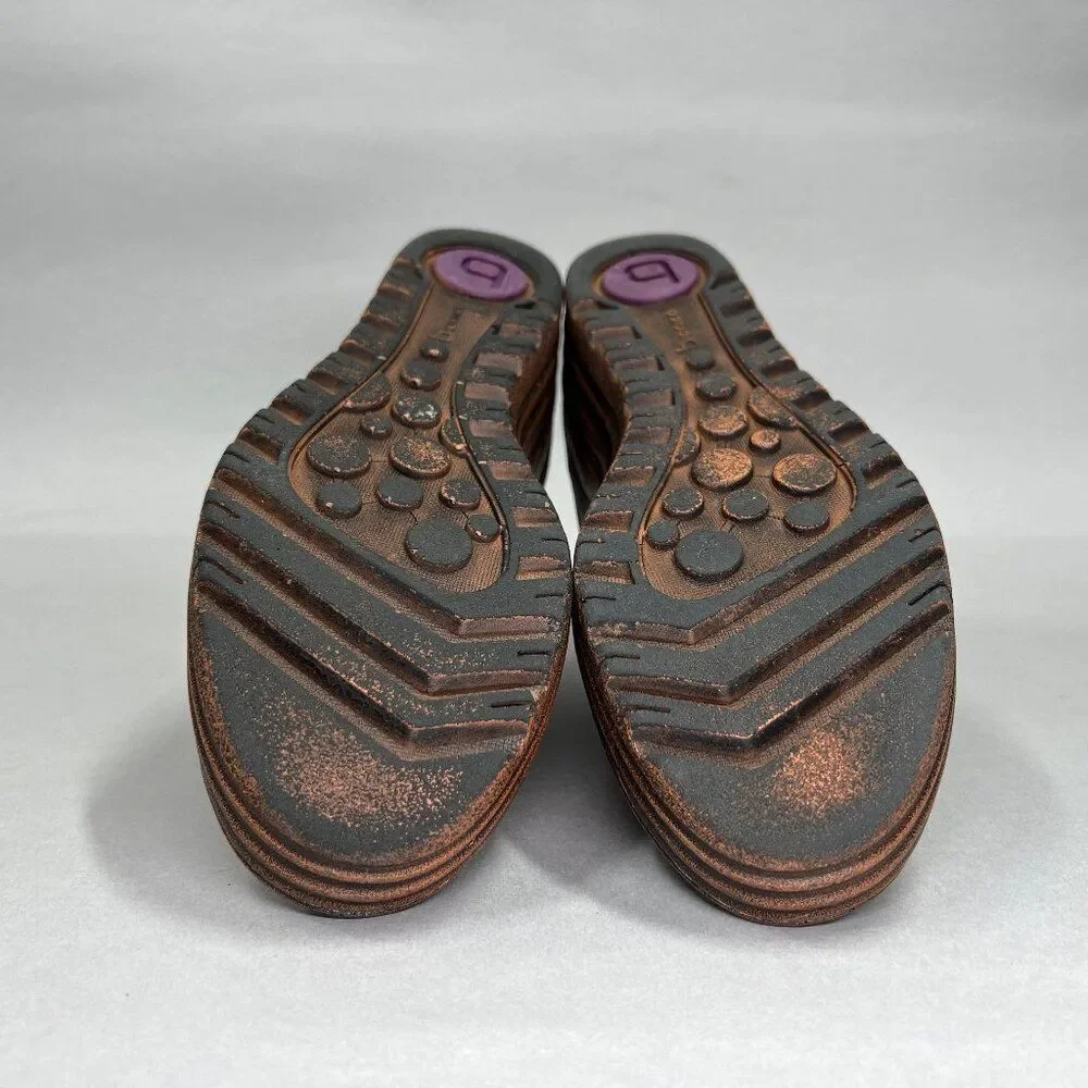 Bionica Women's Size 7 Grinnell Brown Leather Wedge Slip On‎ Shoes